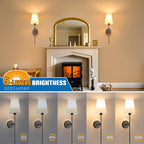 NIORSUN 25.4 inch Battery Operated Wall Sconce Set of 2, 9 Colors Wireless - Image 5