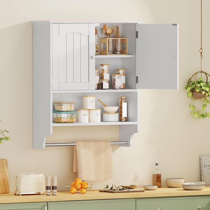 Iwell Bathroom Wall Cabinet, Over The Toilet Storage Cabinet - Image 8
