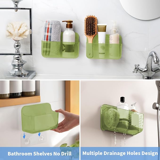 Diesisa 2pc Acrylic Wall Mount Organizer, Adhesive Cabinet Door Organizer - Image 5