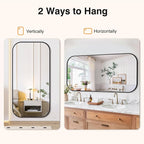 Bathroom Mirror for Wall, Large Bathroom Vanity Mirror for Over Sink 30 x 60 - Image 5
