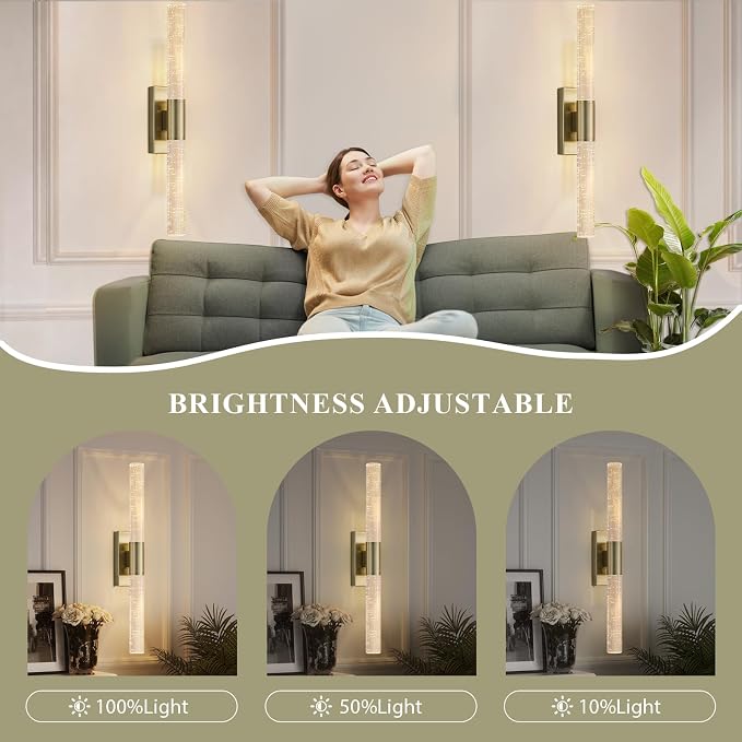 camuucci Battery Operated Wall Sconces Set of 2 Rechargeable Battery Powered - Image 5