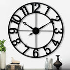 CLXEAST 30 Inch Wall Clocks for Living Room Decor, Oversized Large Black Metal - Image 8