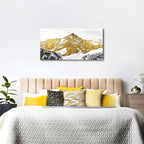 Large Golden Mountain Wall Art Abstract Black and Gold Mountain Wall Decor - Image 3