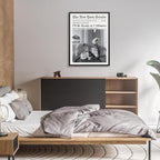 Vintage Newspaper Black Framed Wall Art Trendy Black and White Aesthetic - Image 6