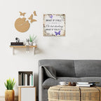 Inspirational Purple Butterfly Wall Art Decor, What If You Fly Motivational - Image 5