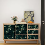 Dark Bamboo Leaves Peel and Stick Wallpaper, Moody Leaf Design Self Adhesive - Image 7