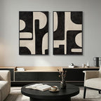 Large Framed Abstract Set of 2 Wall Art - Image 8
