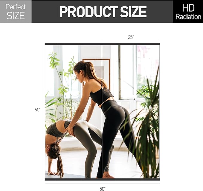 TRAHOME Home Gym Mirror for Wall, Glass Frameless Body Large Mirror for Home Gym - Image 7