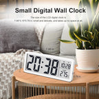 JoFomp LCD Digital Wall Clocks Battery Operated, 8.5" Modern Wall Clocks - Image 3