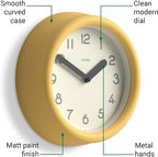 JONES CLOCKS® Fuze wall Clock | Small Round Clock | Yellow | Playful Modern - Image 5