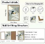 Funny Black Cat Wall Art Painting, Whimsical Cat in Stripe Bed Reading Wall - Image 3