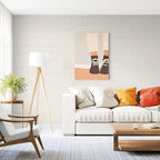 Beige Wallpaper Grasscloth Peel and Stick Wallpaper Beige Contact Paper - Image 4