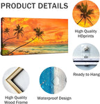Beach Sunset Wall Art, Large Canvas Painting - Image 3