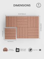Bumusty Large Cork Board Alternative-36 x 24" Felt Bulletin Board Tiles - Image 2