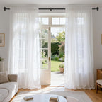2 Pack Curtain Rods 36-88 Inch, 1 Inch Adjustable Heavy Duty Room Darkening - Image 6
