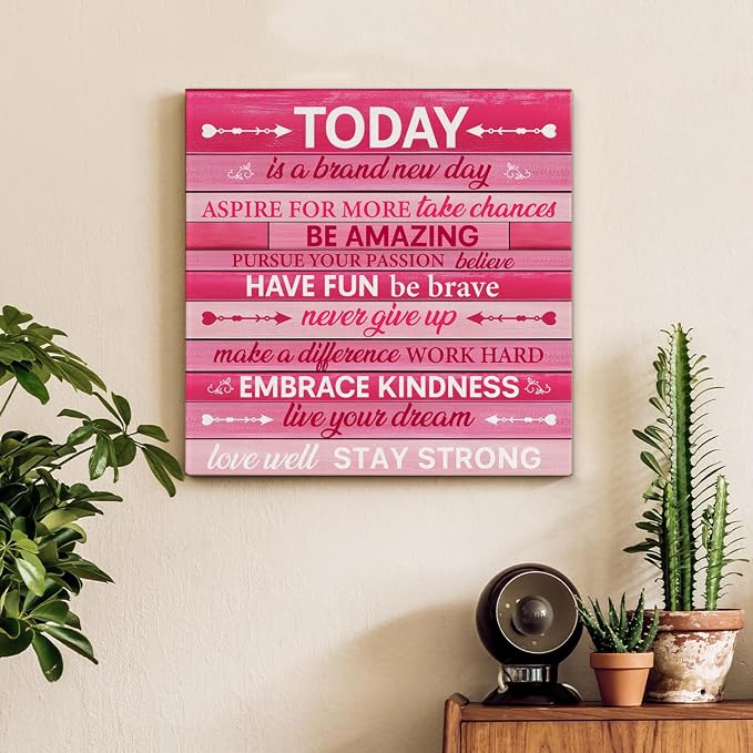 Pink Wall Decor, Inspirational Office Wall Art - Image 3