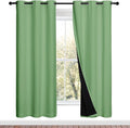 NICETOWN 100% Blackout Window Curtain Panels, Forest Green, 2 Pieces, 42-inch by NICETOWN