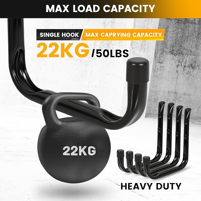 GURADESIGN 8-Pack Heavy Duty Garage Hooks - Image 5