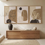 Large Framed Neutral Boho Wall Art - Image 4
