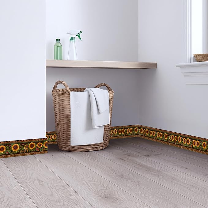 Sunflower Wallpaper Border 196x4 Inch Peel and Stick Wall Border Removable - Image 4