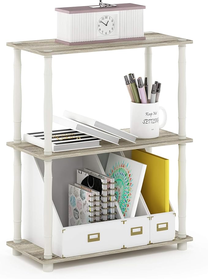Furinno Turn-N-Tube 3-Tier Compact Multipurpose Shelf Display Rack by Furinno-FitsYourSpaceFitsYourBudget
