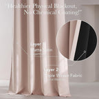 NICETOWN 100% Blackout Window Curtain Panels 84" Long, 2 Pieces, 52 inches Wide - Image 3