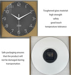 XNM Dark Grey Wall Clock for Bedroom Glass Modren Simple Wall Clock Battery - Image 6