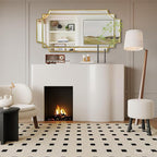 HQiJun Wall Mirror Full Length, Scalloped Beveled Polished Decorative Mirrors - Image 4