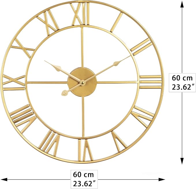 LEIKE Large Modern Wall Clocks, Silent Non Ticking, Battery Operated Roman - Image 4