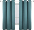 LEMOMO Sea Teal Thermal Blackout Curtains/42 x 63 Inch/Set of 2 Panels Room - Image 2