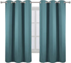 LEMOMO Sea Teal Blackout Curtains 40 x 63 Inch Length/Set of 2 Curtain - Image 2