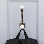 Indian Shelf Pack of 6 Heavy Duty Double Prong White Decorative Coat Hooks - Image 6