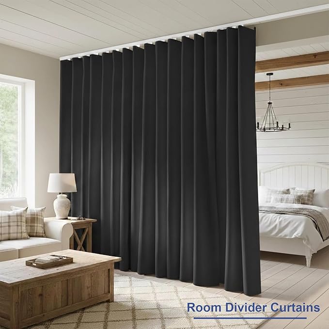 Room Divider Blackout Curtain Track Curtains Wall Dividers Panels Screen - Image 5