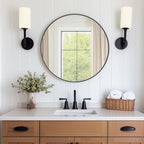 DUMOS Black Circle Mirror for Wall 24.02 inch, Bathroom Round Mirror for Over by DumosLifestyle