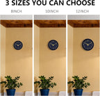 Wall Clock, Silent Wall Clocks Battery Operated 10 Inch- Modern Non Ticking - Image 8