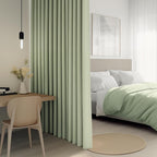 FMFUNCTEX 100% Green Blackout Patio Sliding Glass Door Curtains 84 inch Length - Image 4