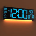 JALL 16" Large Digital Wall Mount Clock, Count Down Timer, Big LED, Temperature by JALL