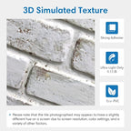 COMSTICKC 3D Faux Brick Wall Panels Peel and Stick Wall Covering, Not Real Brick - Image 4