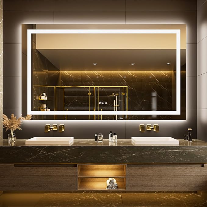 LOAAO 68"x36" LED Bathroom Mirror by LOAAO