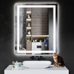 36"x30" LED Bathroom Mirror by INFINIGLASS