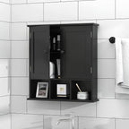 TaoHFE Black Bathroom over the Toilet Storage Cabinet, Wall Medicine Cabinet - Image 4