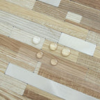 AULIGET 20 Sheets Beige & Brown Wood Peel and Stick Backsplash, PVC Mixed Metal - Image 3