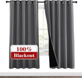 NICETOWN Grey Full Shade Curtain Panels, Pair of Energy Smart & Noise Blocking by NICETOWN