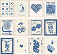 KBKBART 12pcs Blue Lucky Poster by KBKBART