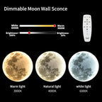 QIYIMEILUX Large Moon Wall Sconce Plug in Modern LED Dimmable Wall Light - Image 2