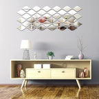 Weysat 30 Pcs Mirror Wall Stickers Decor Acrylic 3D Tear Drop Decorative - Image 6