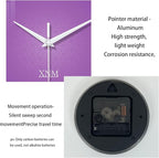 XNM Round Purple Wall Clock for Women 14 Inch Minimalist Wall Clocks for - Image 7