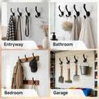 6 Pack Coat Hooks Wall Mount, Heavy Duty Wall Hooks - Image 5