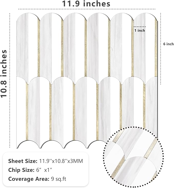 Vamos Tile Peel and Stick Backsplash Seamless Tile, 1-Sheet Stick on Backsplash - Image 2