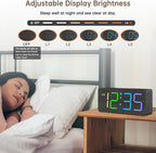 DreamSky Wooden Digital Clock for Bedroom Desk - Image 5